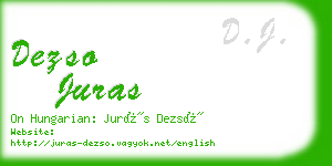 dezso juras business card